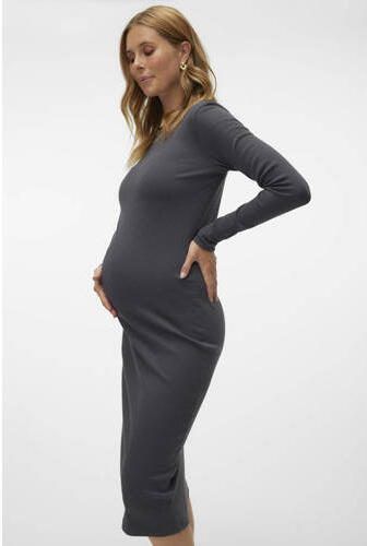 VERO MODA MATERNITY zwangerschaps korte jurk grijs - Foto 2