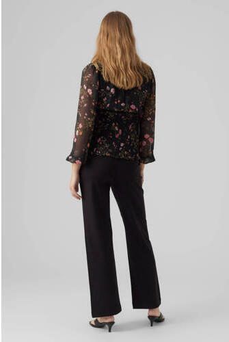 VERO MODA MATERNITY straight fit zwangerschapslegging VMMKAMMIE zwart Broek Dames Viscose XL - Foto 3