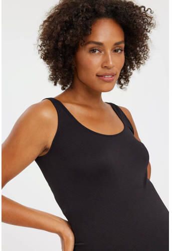VERO MODA MATERNITY zwangerschaps- en voedingssinglet VMMISA zwart Dames Polyamide Ronde hals - Foto 3