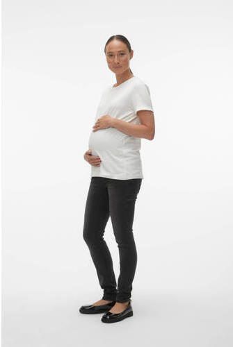 VERO MODA MATERNITY zwangerschaps slim fit jeans VMMLARA grey denim Grijs XL - Foto 3