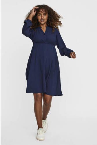 VERO MODA MATERNITY zwangerschapsjurk VMMAYA donkerblauw Dames Polyester V-hals XL - Foto 2