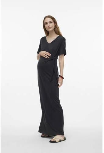 VERO MODA MATERNITY zwangerschapsjurk VMMIMILA antraciet Grijs Dames Modal V-hals XXL