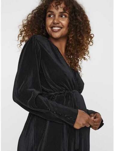 VERO MODA MATERNITY zwangerschapsjurk VMMTESSIE zwart Dames Polyester V-hals XL - Foto 2