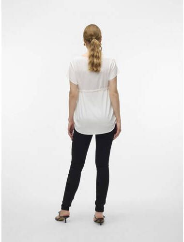 VERO MODA MATERNITY zwangerschapstop offwhite Ecru Dames Viscose Ronde hals XXL - Foto 2