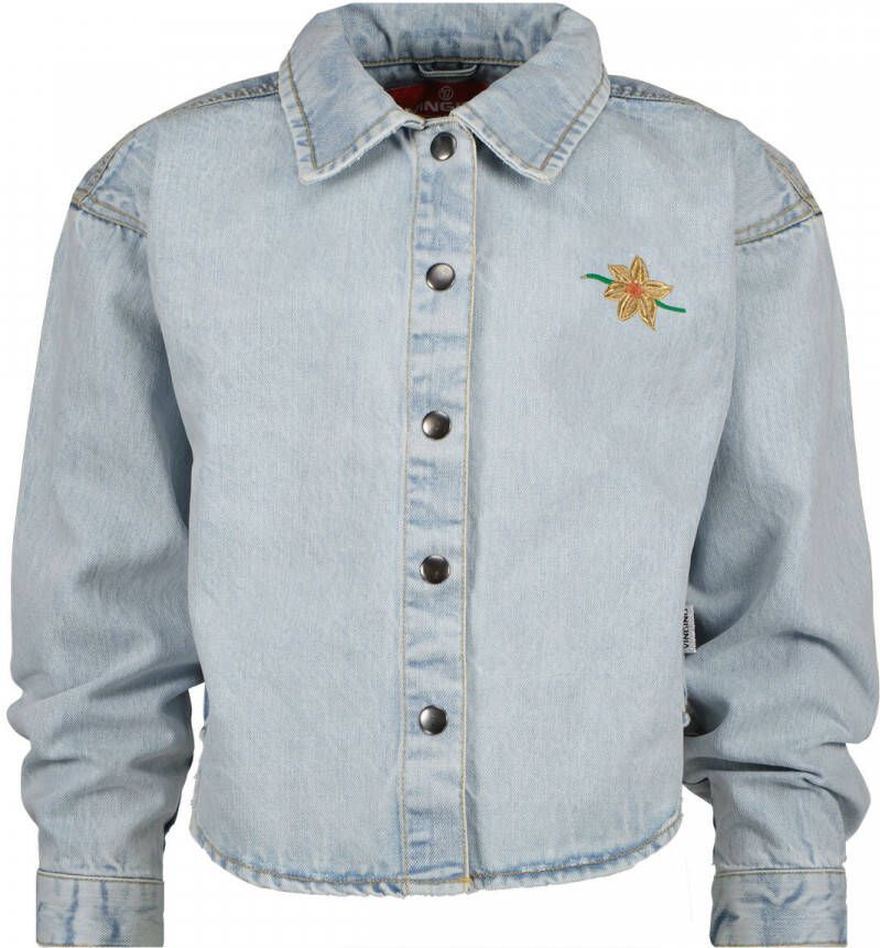 VINGINO blouse light bleach Blauw Meisjes Denim Klassieke kraag Effen 140 - Foto 1