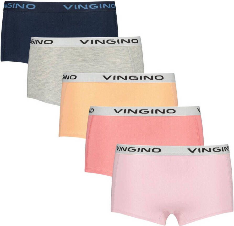 VINGINO shorts- set van 5 roze multicolor Slip Meisjes Stretchkatoen Effen 158 164 - Foto 2