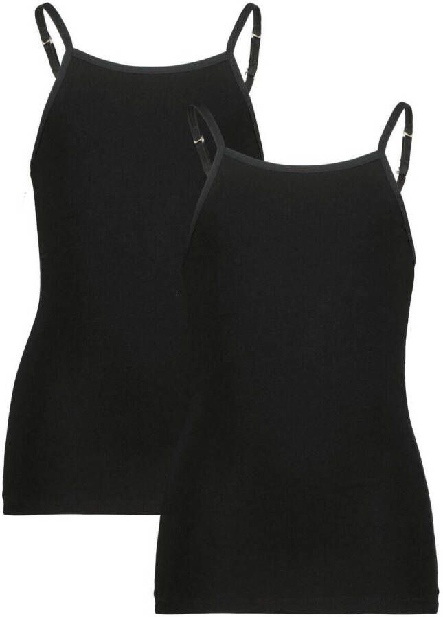 VINGINO singlet set van 2 zwart Hemd Meisjes Stretchkatoen (duurzaam) Ronde hals 170 176 - Foto 4