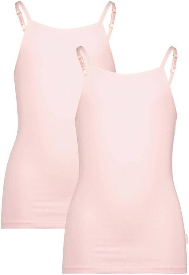 VINGINO singlet set van 2 lichtroze Hemd Meisjes Stretchkatoen Ronde hals 158 164 - Foto 4