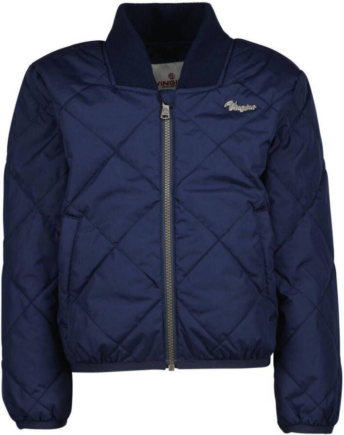 VINGINO baseball jacket Tilla donkerblauw Jas Meisjes Polyester Opstaande kraag 140