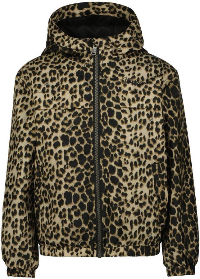 VINGINO gewatteerde zomerjas met dierenprint bruin Meisjes Polyester Capuchon 104