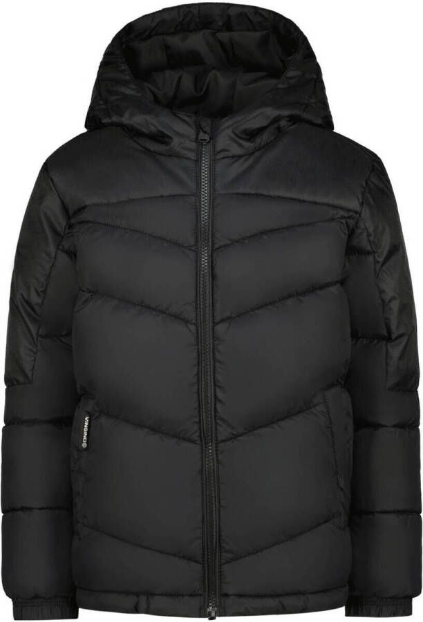 VINGINO gewatteerde winterjas Totos zwart Jongens Nylon Capuchon Effen 104