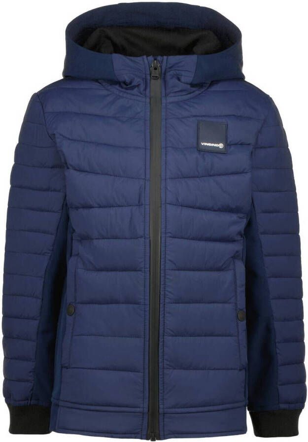 VINGINO gewatteerde winterjas Tertos donkerblauw Jongens Polyamide Capuchon 104