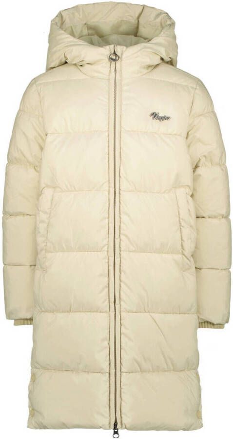 VINGINO gewatteerde winterjas Tanny beigegrijs Meisjes Polyester Capuchon 104