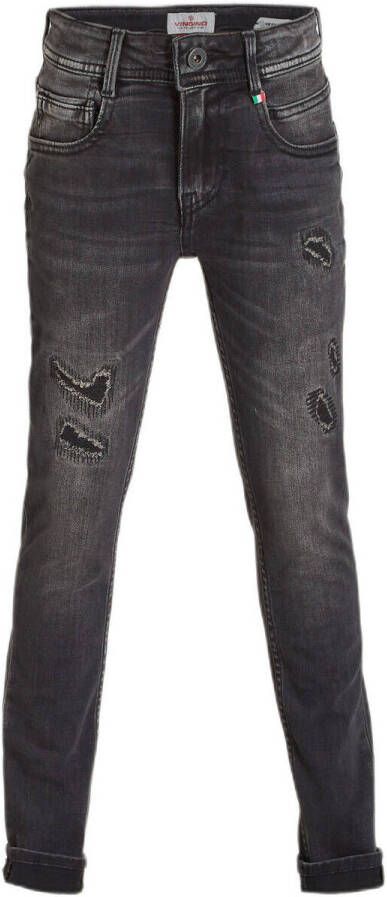 VINGINO regular fit jeans Amintore black vintage Grijs Jongens Stretchdenim 104 - Foto 2