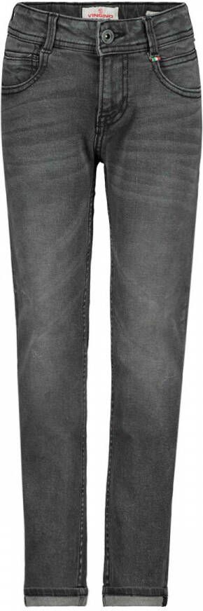 VINGINO slim fit jeans Danny black Zwart Jongens Stretchdenim 110