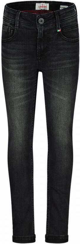 VINGINO skinny jeans AMINTORE dark grey vintage Grijs Jongens Stretchdenim 116