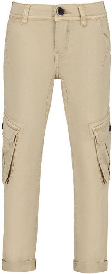 VINGINO straight fit cargobroek Suon zand Beige Jongens Stretchkatoen Effen 128