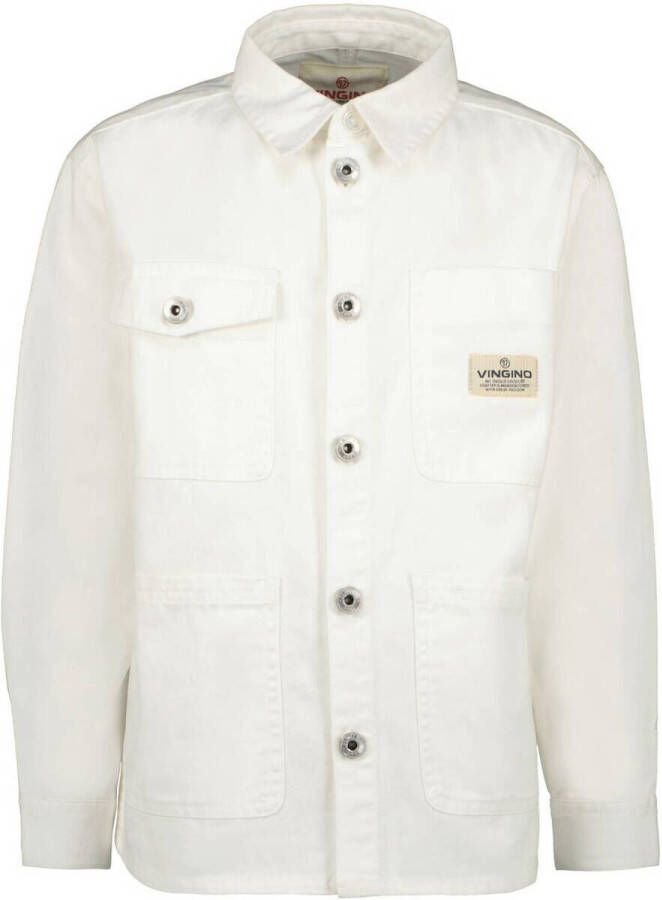 VINGINO overhemd LORIF wit Jongens Katoen Klassieke kraag Effen 128