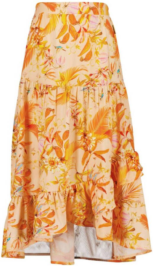 VINGINO gebloemde rok QALINNE oranje Meisjes Viscose Bloemen 128