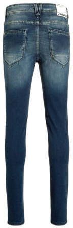 VINGINO skinny jeans APACHE deep dark Blauw Jongens Stretchdenim Effen 92