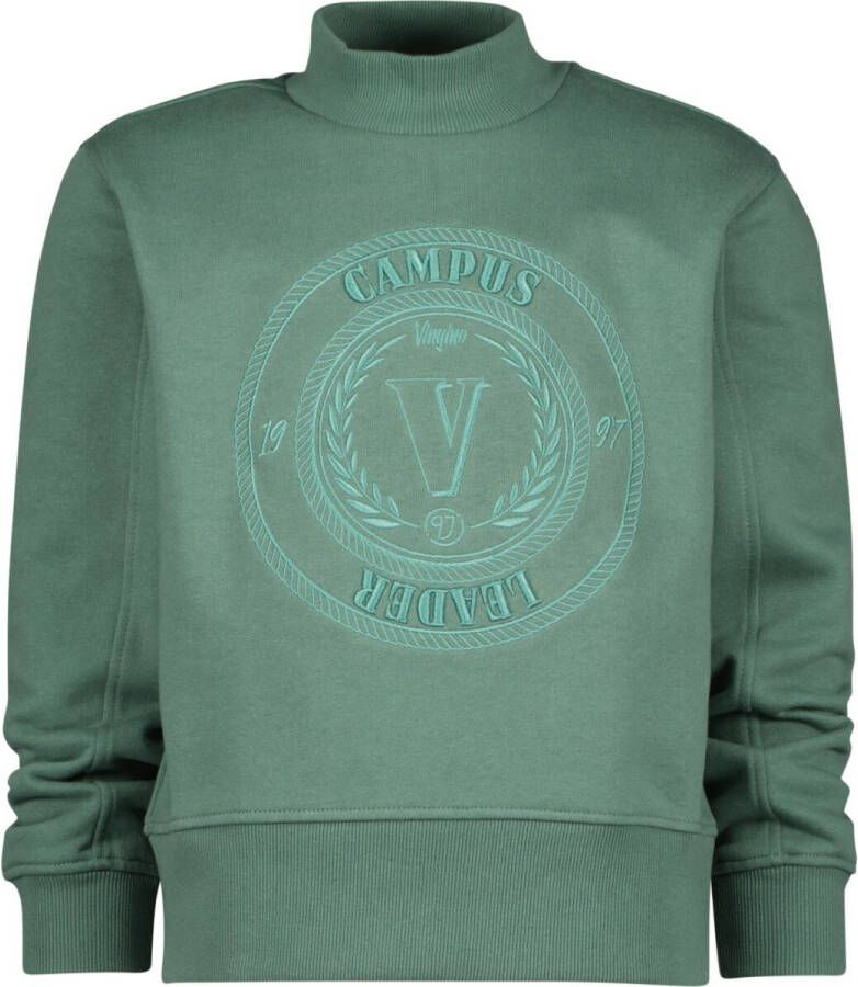 VINGINO sweater Nora met printopdruk groen Printopdruk 116