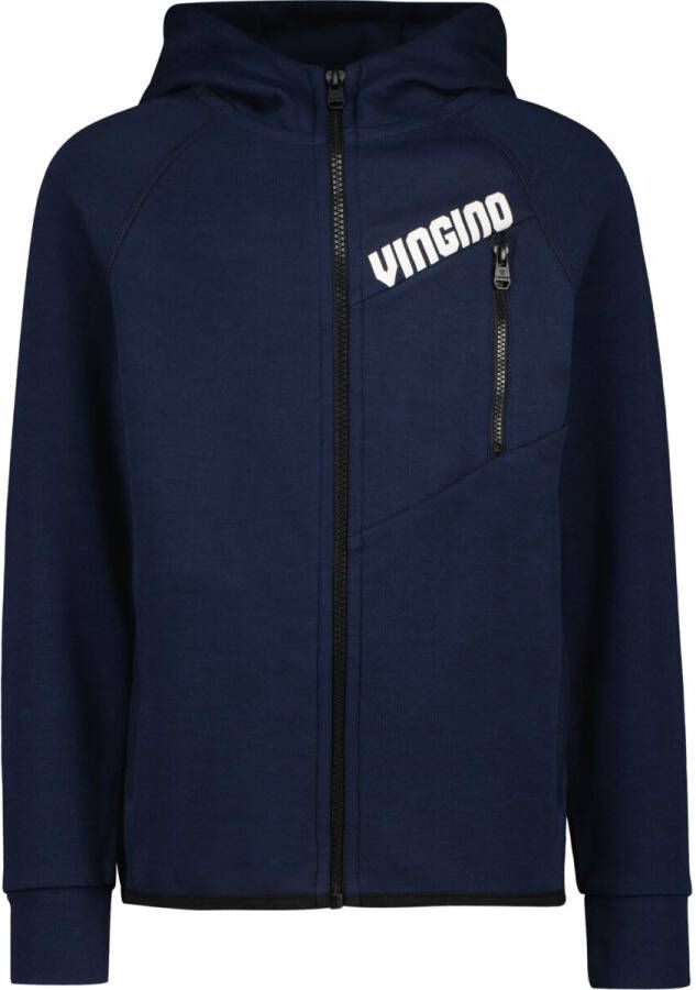 Vingino sweatvest met logo donkerblauw