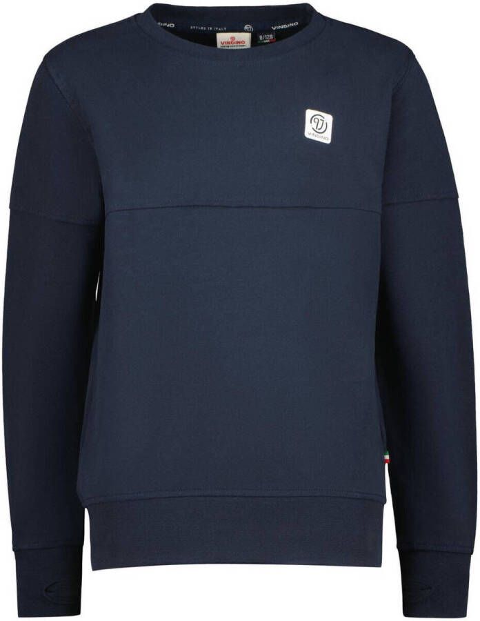 VINGINO sweater donkerblauw Effen 104 | Sweater van