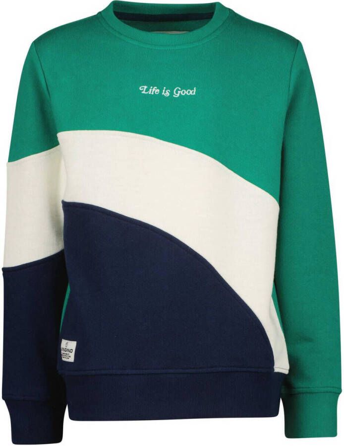 Vingino sweater NAR groen ecru donkerblauw