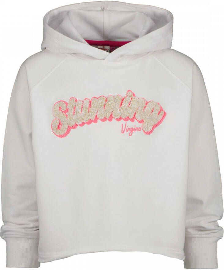 VINGINO hoodie Nonny met printopdruk wit Sweater Printopdruk 152