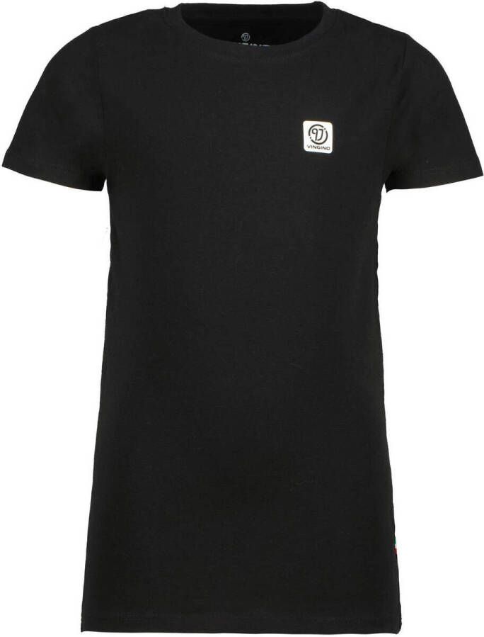 VINGINO T-shirt zwart Jongens Stretchkatoen Ronde hals Effen 170 176 - Foto 2