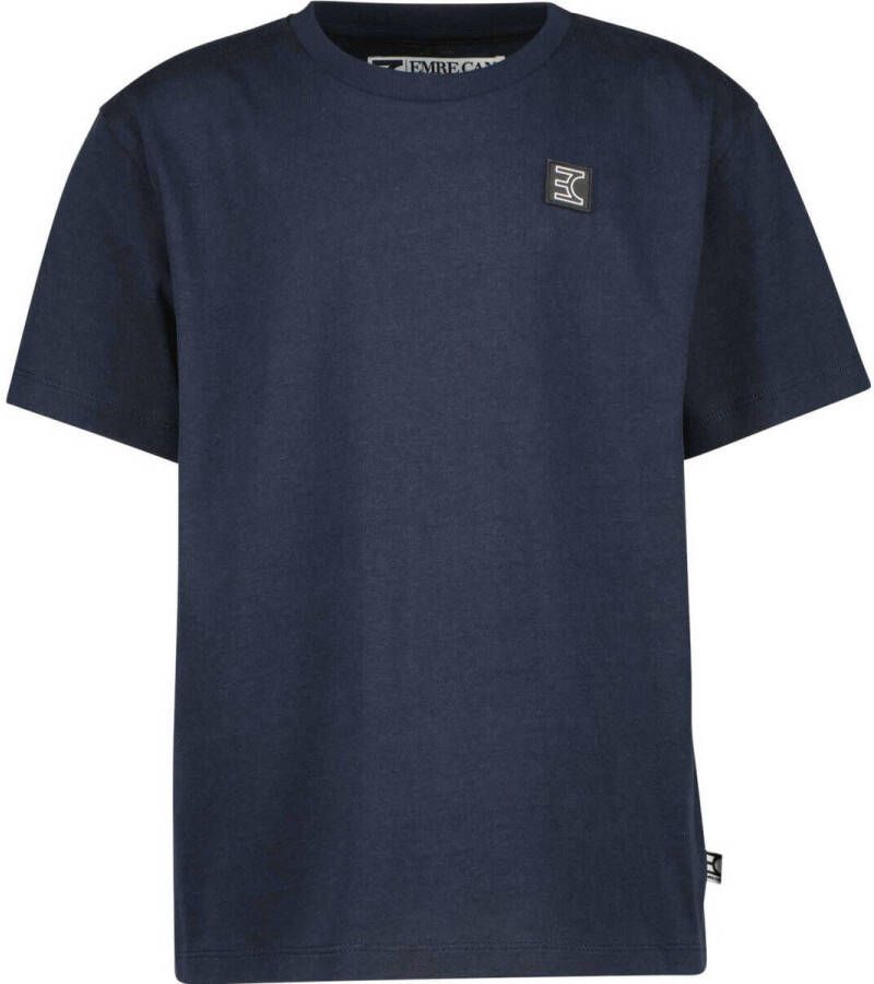 VINGINO T-shirt met logo donkerblauw Jongens Katoen Ronde hals Logo 128