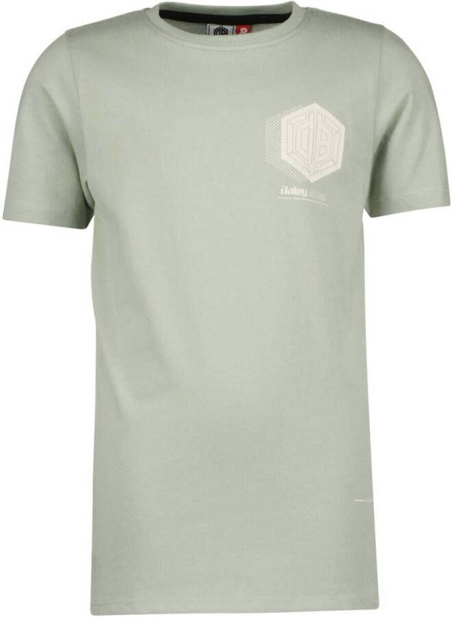 VINGINO T-shirt met logo groen Jongens Katoen Ronde hals Logo 116