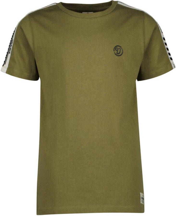 VINGINO T-shirt HUBEL kakigroen Jongens Katoen Ronde hals Effen 116