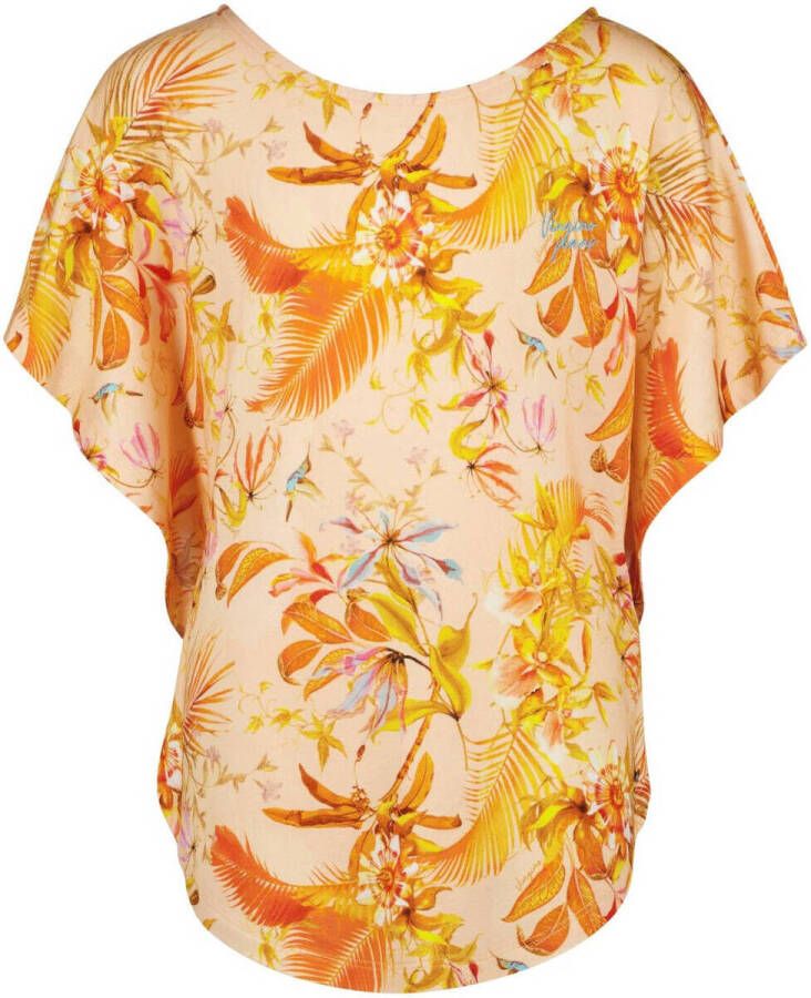 VINGINO T-shirt ILANA met all over print oranje multi Meisjes Viscose Boothals 110