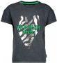 VINGINO T-shirt met printopdruk grijs groen Meisjes Katoen Ronde hals Printopdruk 104 - Thumbnail 2