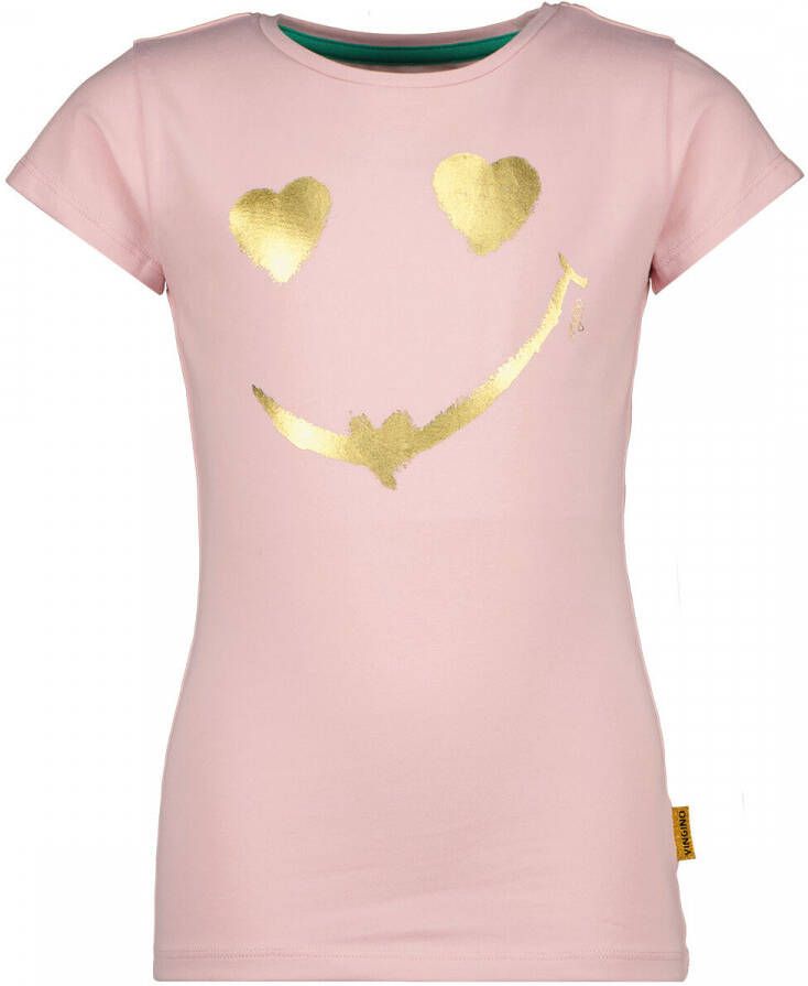 VINGINO T-shirt met printopdruk roze Meisjes Katoen Ronde hals Printopdruk 164