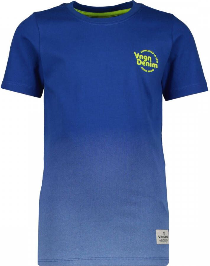 VINGINO T-shirt Hiro hardblauw Jongens Katoen Ronde hals Backprint 110