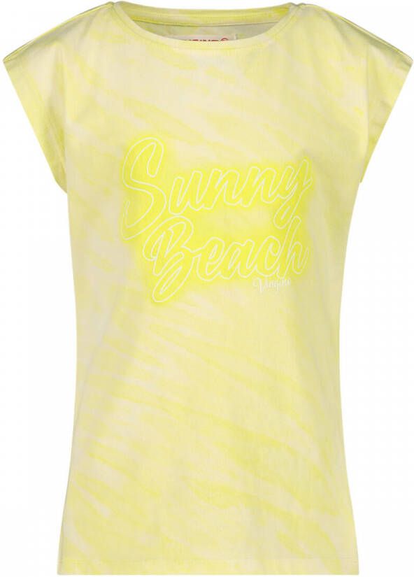VINGINO T-shirt met tekst lichtgeel Meisjes Katoen Ronde hals Tekst 152