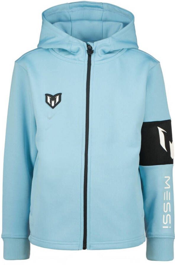 VINGINO x Messi sweatvest Rosario lichtblauw Jongens Polyester Capuchon 128
