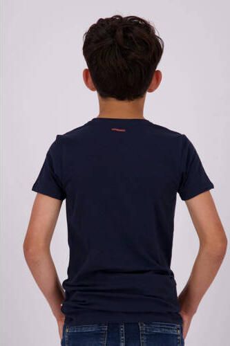 VINGINO basic T-shirt set van 2 donkerblauw Jongens Stretchkatoen Ronde hals 170 176 - Foto 3