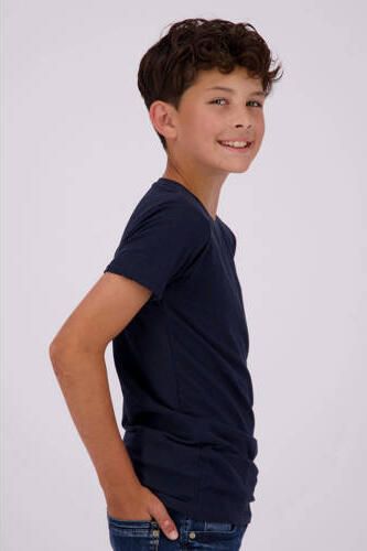 VINGINO basic T-shirt set van 2 donkerblauw Jongens Stretchkatoen Ronde hals 170 176 - Foto 4