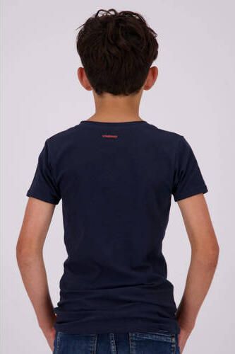 VINGINO basic T-shirt set van 2 donkerblauw Jongens Stretchkatoen V-hals 134 140 - Foto 2