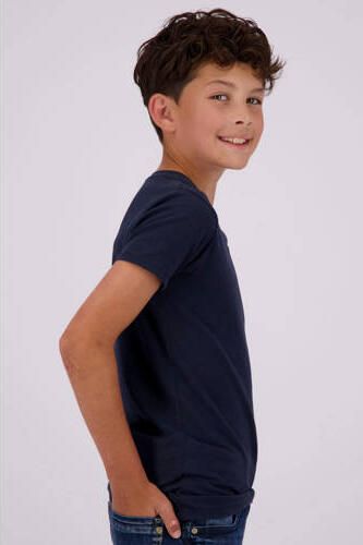 VINGINO basic T-shirt set van 2 donkerblauw Jongens Stretchkatoen V-hals 134 140 - Foto 3