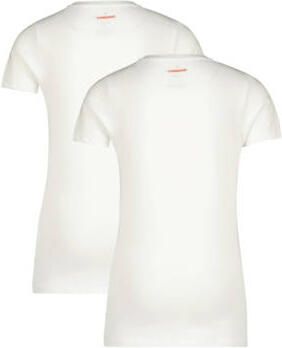 VINGINO basic T-shirt set van 2 wit Jongens Stretchkatoen V-hals Effen 110 116 - Foto 5