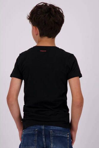 VINGINO basic T-shirt set van 2 zwart Jongens Stretchkatoen V-hals Effen 122 128