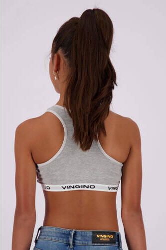 VINGINO bh top set van 2 lichtroze grijs melange Meisjes Stretchkatoen 146 152 - Foto 3