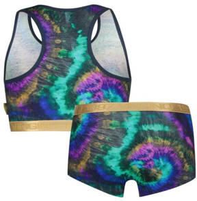 VINGINO bh top + short tie dye groen lila zwart Meisjes Stretchkatoen Ronde hals 110 116 - Foto 2