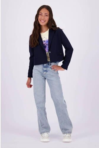 VINGINO blazer Timmy donkerblauw Meisjes Polyester Reverskraag Effen 164