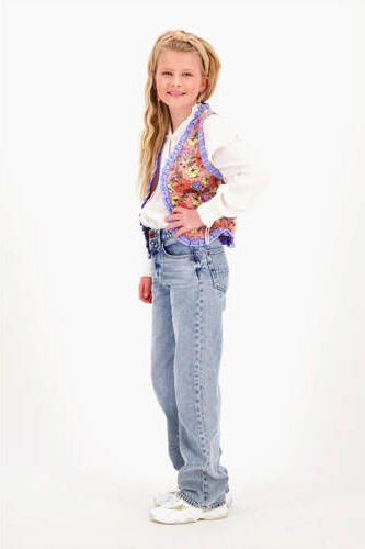 VINGINO blouse LARAH met ruches wit Meisjes Viscose Opstaande kraag Effen 140 - Foto 2