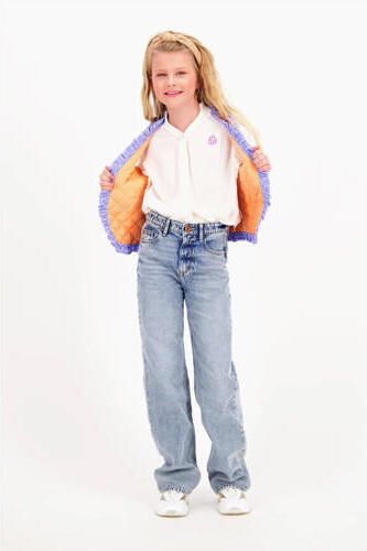 VINGINO blouse LARAH met ruches wit Meisjes Viscose Opstaande kraag Effen 140 - Foto 4